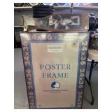 Misc lot, feed bowls, poster frame, fish scaler
