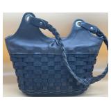 Soft Black Leather Longaberger Basket Purse