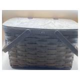 Large Workshops Wooden Reed Picnic Basket