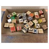 3 flats of vintage toys blocks playskool more