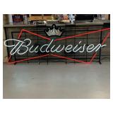 Large Budweiser neon sign