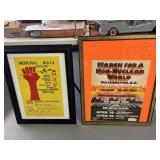 2 peace and anti war framed posters
