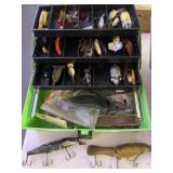 Tackle Box Full Of Vintage Fishing Lures And