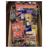 4 flats of assorted racing memorabilia