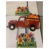 3 metal yard & house decorations