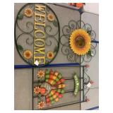 3 metal house & yard decorations