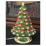 10" ceramic lighted Christmas tree
