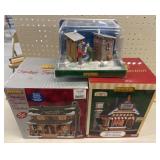 3 pieces of LeMax Christmas Village in boxes
