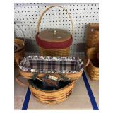 Lot of 3 Longaberger Baskets including ice bucket
