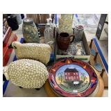 Home Decor lot Sheep Ball 1/2 Gallon Willow tree