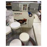 Lot of Kitchenwares hot plate can organizer jars