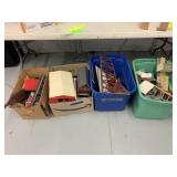 2 totes & 2 boxes of assorted train items