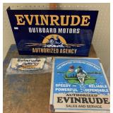 Lot of 2 Evinrude Signs and Patch