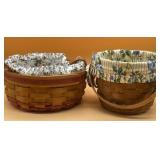 2 Longaberger Baskets w/liners