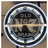 Jack Danielï¿½s Old No 7 Brand neon clock