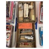 2 flats of assorted train items