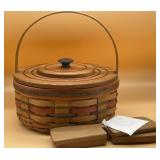 Longaberger Crisco Basket Set w/lid and divider