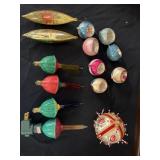 vintage Christmas ornaments Indents, bubble lights