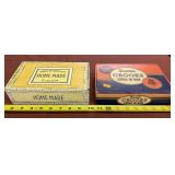 2 1950s? Cigar boxes cardboard/wood
