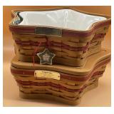 Longaberger 2 shining Star Baskets & Pottery