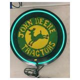 John Deere neon sign