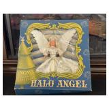 Vtg Christmas Noma Halo Angel Tree Topper in box