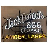 Jack Danielï¿½s Amber Lager neon sign
