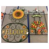 3 metal house & yard decorations