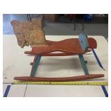 Vintage Wooden Rocking Horse