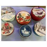Lot of 6 Vintage Christmas Tins 1950ï¿½s