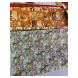 4 rolls vintage wrapping paper dept store big roll