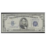 Series 1934B $5 Blue Seal Silver Certificate