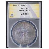 2001 MS67 American Silver Eagle