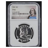 1962 PF66 90% Silver Franklin Half Dollar