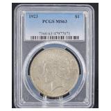 1923 MS63 Silver Peace Dollar
