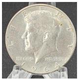 90% Silver 1964-D Kennedy Half Dollar