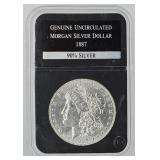 1887 Uncirculated Morgan Silver Dollar