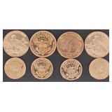 3 Oz. Fine Copper(4x 1/2 Oz., 4x 1/4 Oz. Rounds)