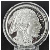 1 Oz. Fine Silver "Buffalo Nickel" Round