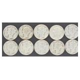 Mixed Dates Mercury Dimes(x10, 1930-1945)