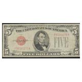 Series 1928C $5 Red Seal United States Note