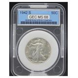 90% Silver 1942-S Walking Liberty Half Dollar