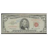 Series 1963 $5 Red Seal Note