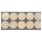 10x Mixed Dates Indian Head Cents