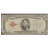 Series 1928C $5 United States Red Seal Note