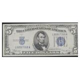 Series 1934B $5 Blue Seal Silver Certificate