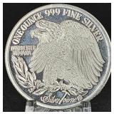 1 Oz. Fine Silver Silvertowne Round