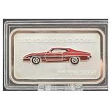 1 Oz. Fine Silver 1970 Ford Torino Cobra Bar-Color