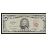 Series 1963 $5 Red Seal Note