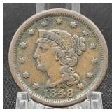 1848 Liberty Head Large Cent Coin